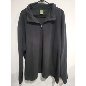 CABELA'S Men's Size 2XL Tall 1/4 Zip Fleece Pullover Long Sleeve Black Soft